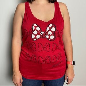 Minnie Mouse Bows Tank Top with Sparkly Bow